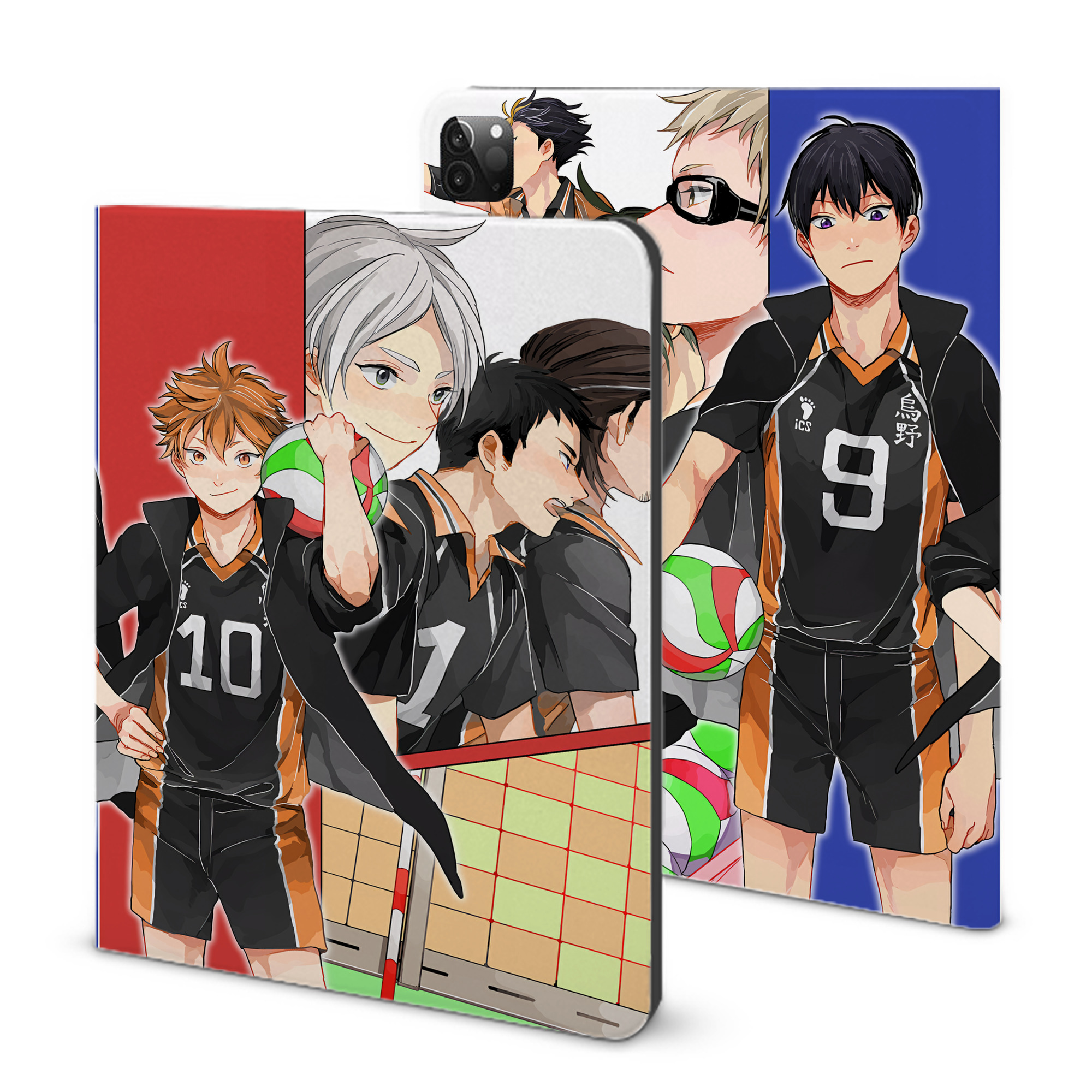 （画像用） ハイキュー!! Haikyu!! IPadケース ペンホルダー付き ブックスタイルデザイン